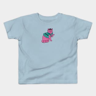 Support Nonbinary People - Cat Kids T-Shirt